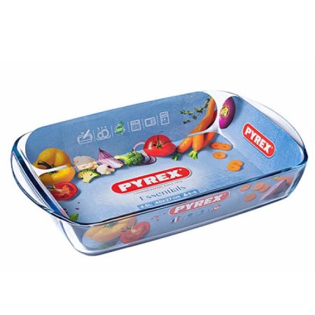 صينية تحميص بايركس زجاجية مستطيلة – 4.5 لتر  Essentials Glass Rectangular Roaster 4.5L Pyrex Glass – Brand